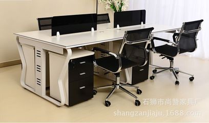 辦公家具_(dá)廈門辦公 板式鋼架辦公桌電腦桌 簡(jiǎn)約職員四人位員工屏 